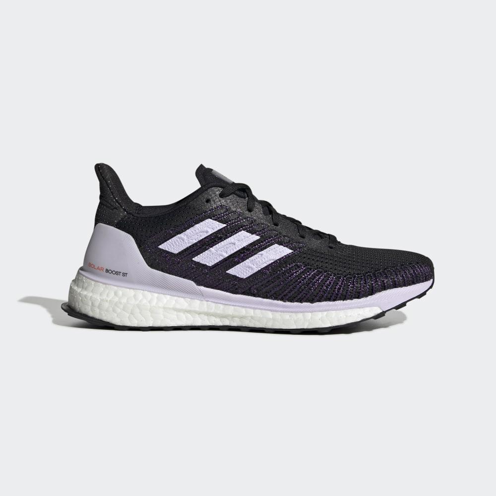 Adidasi Alergare Adidas Solarboost ST 19 Dama Romania - Negrii/Violet/Rosii EE4321